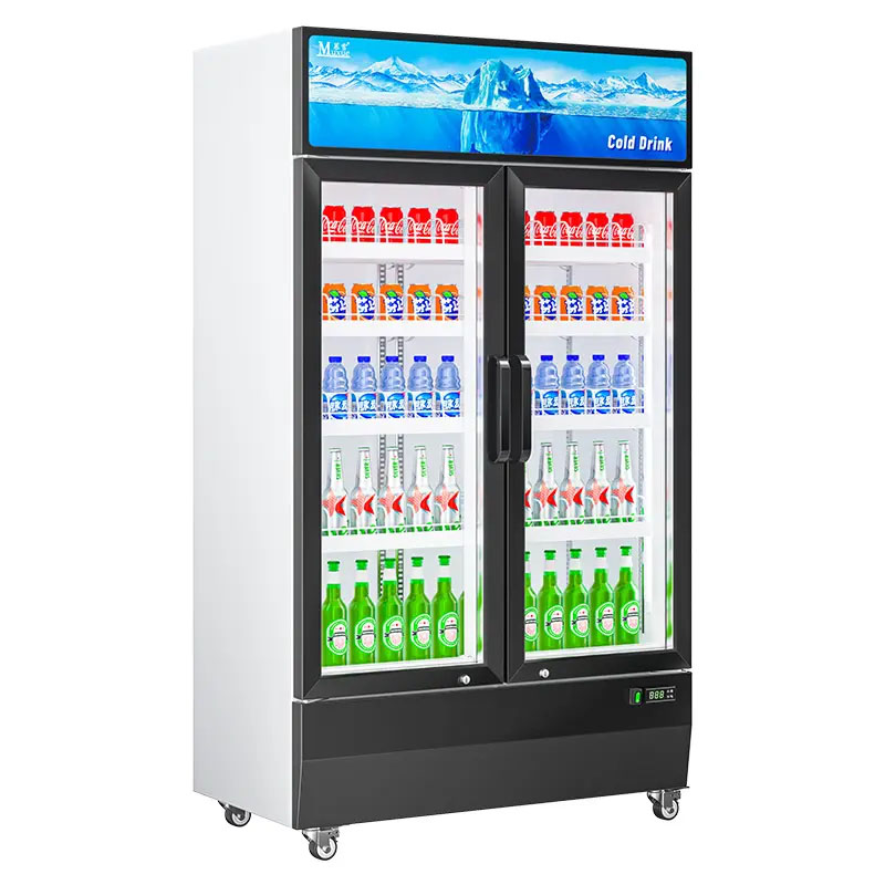 Supermarket  Upright Drink 2 Glass Door Freezer Showcase Display Beverage Refrigerator MX-YLG1120-ja - Image 3