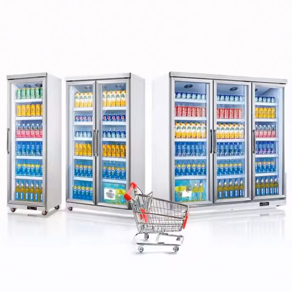 3 ガラスドアコマーシャルディスプレイ冷蔵庫 - マックス