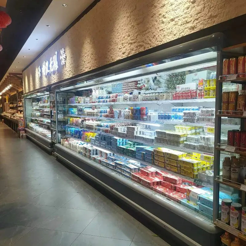 Supermarket Display Vegetable Fruit Fresh Showcase Open Refrigerator Ce Air Cooling Display Cooler MX-FMG3000F-R - Image 4