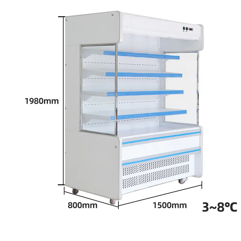 Supermarket air Curtain Cabinet Refrigerator Display Cooler Display Multideck Open Chiller MX-FMG2000/2500/3000F-A - Image 5