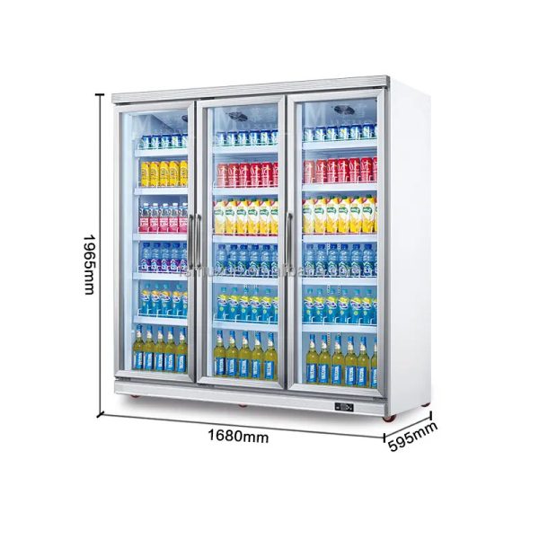 3 ガラスドアコマーシャルディスプレイ冷蔵庫 - マックス