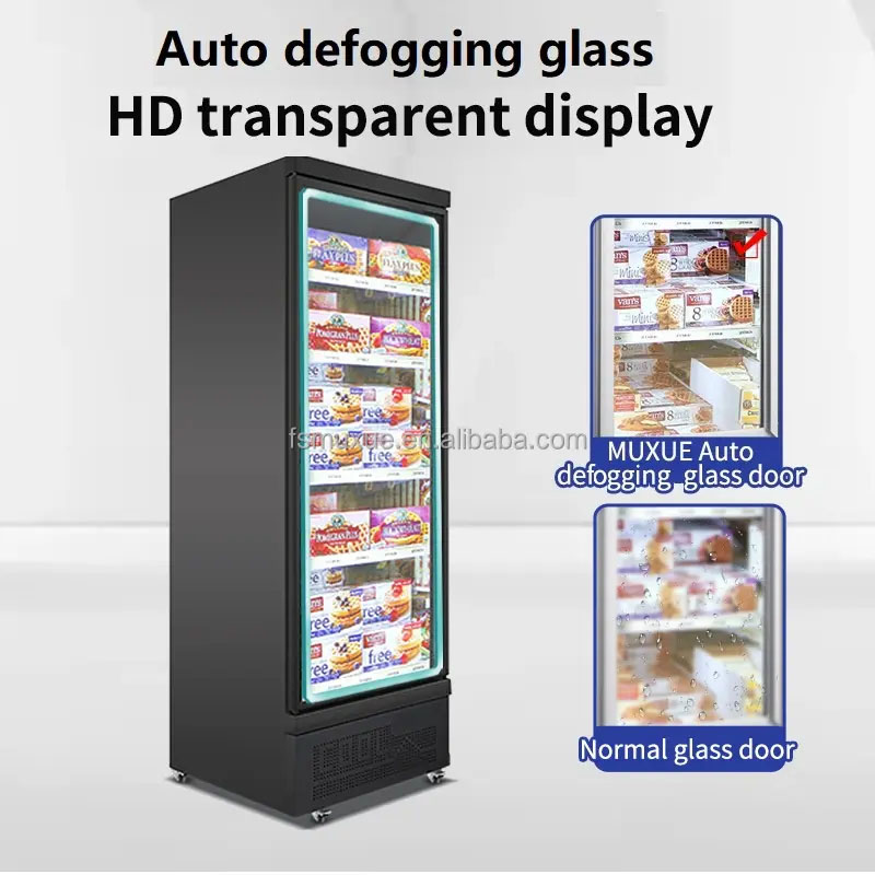 Vertical Ice Cream Display Freezer Upright Single Door Glass Door Display Freezer MX-XGG620F-B 2 Vertical Ice Cream Display Freezer Upright Single Door Glass Door Display Freezer MX-XGG620F-B - Image 2