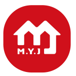 Red and white MYJ logo with heart-shaped design and "My Best Friend" slogan, symbolizing China's largest convenience store chain with 30,000+ locations