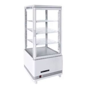 Cake Tower Display Refrigerator 4-side Upright Vertical Glass Cake Cooler Black/White MX-CGG