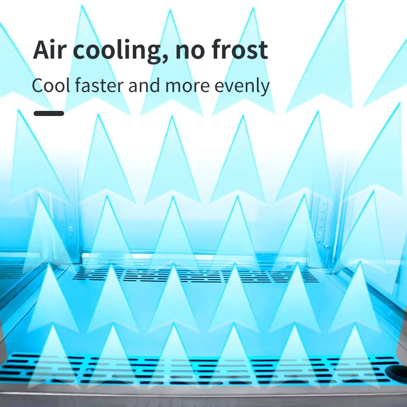 4 Side Double Temperedglass Display Fridge Cake Cooler Showcase Fridge MX-DGGF-U - Image 4