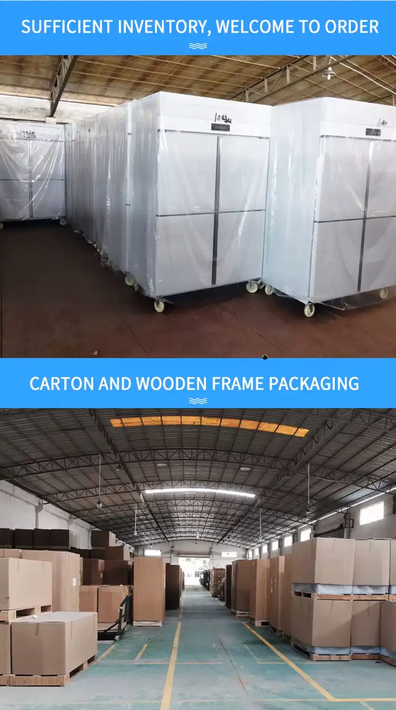 Commercial Stainless Steel Upright Freezer, 400L Upright Freezer with Digital Control for Restaurant and Catering 7 11