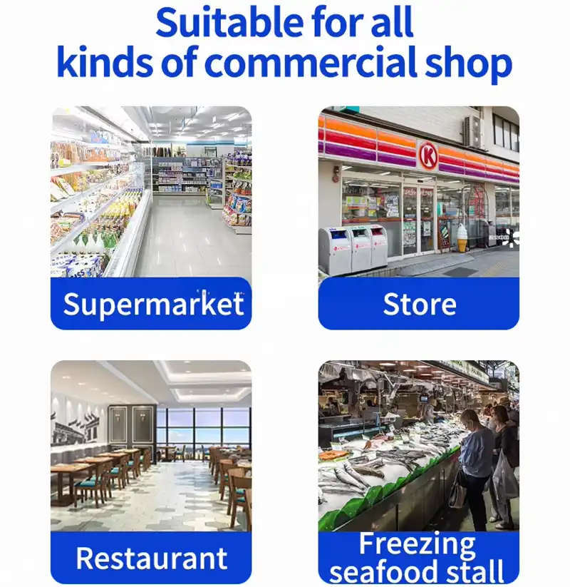 Commercial Supermarket Island Freezer, Visible Combination Display, Energy-Saving, Large Capacity Deep Freezer for Retail 5 121