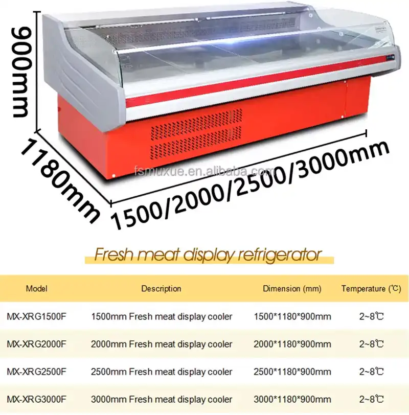 Fresh meat display refrigerator