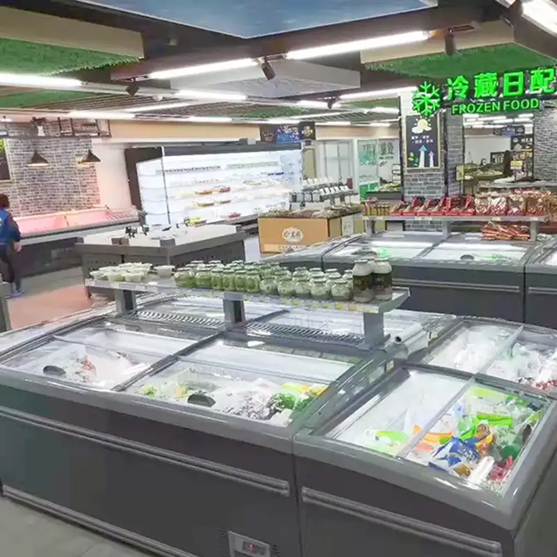 2500mm Commercial Island Display Freezer for Supermarkets, Heavy-Duty Storage Cooling Islands for Frozen Foods 3 2500mm Commercial Island Display Freezer for Supermarkets, Heavy-Duty Storage Cooling Islands for Frozen Foods - Image 3