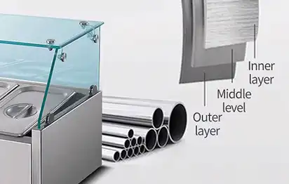 Thickened stainless steel