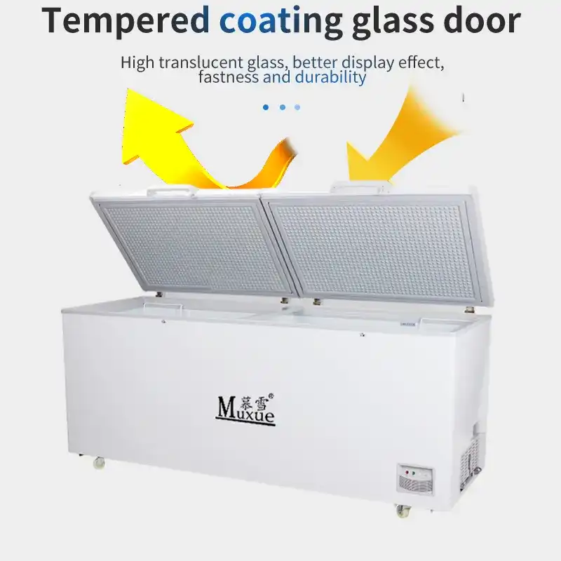 Vaakasuora pakastin - 728L Energiatehokas rintapakkaus pitkäaikaiseen elintarvikkeiden varastointiin, Deep Freeze kaupallinen/kotikäyttö 2 deep freeze