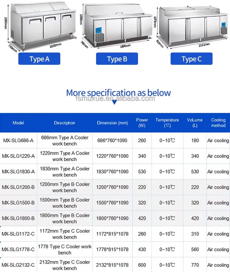 refrigerated countertop prep station​