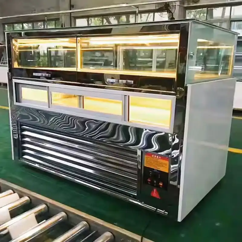 Chocolate Display Cases Refrigerator, Commercial Pastry Showcase, Dessert Display Fridge with LED Lighting and Adjustable Shelves 2 Chocolate display case