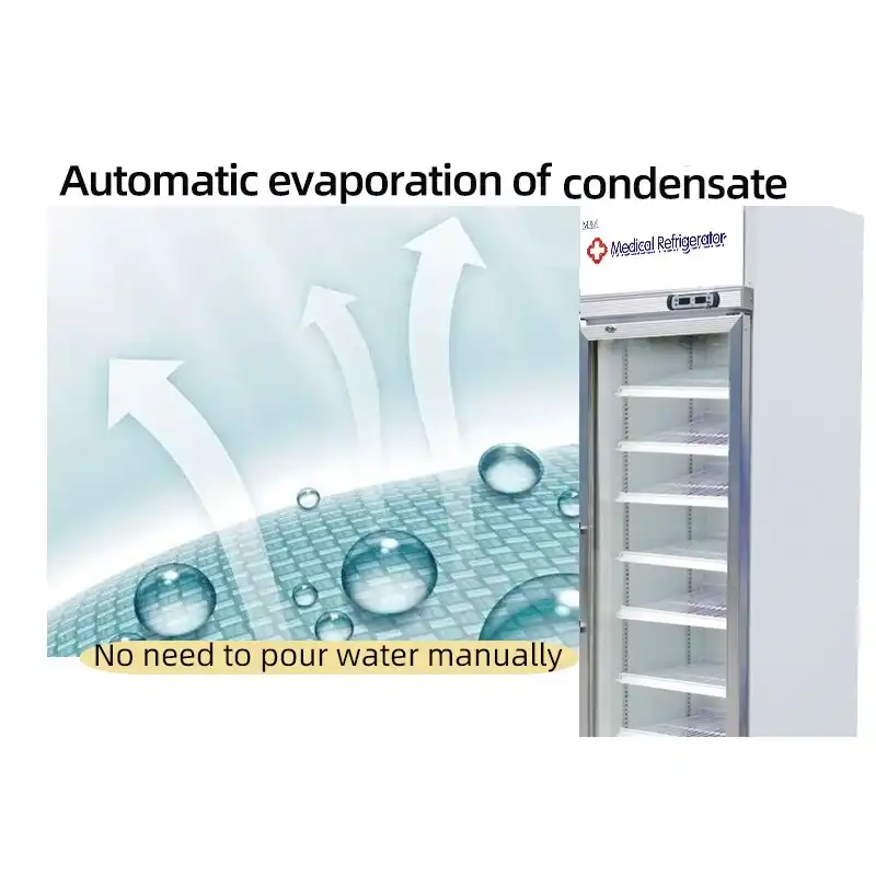 Single Door Medical Fridge, Pharmacy Refrigerator, Upright Glass Door, Energy-Saving, Temperature Control 2 Medical Fridge