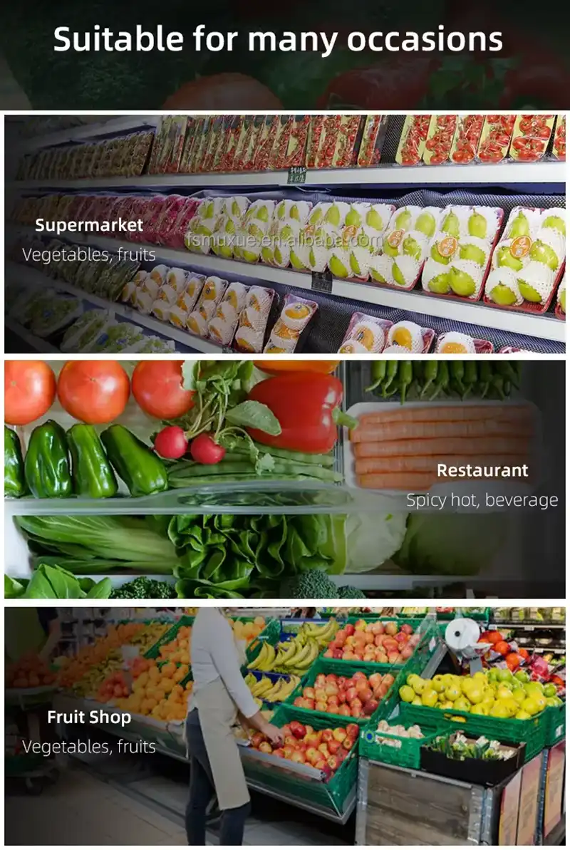 Glass Door Cooler Room, Upright Open Chiller, Commercial Refrigerated Display Case with LED Lighting, Energy-Saving Design 8 125