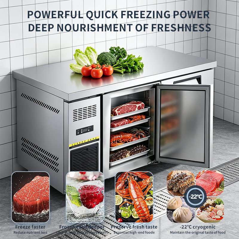 MUXUE Heavy-Duty Commercial Stainless Steel Workbench Chiller | 1.2m & 1.5m SUS201/304 Under-Counter Drawer Refrigerator 5 主图4 1